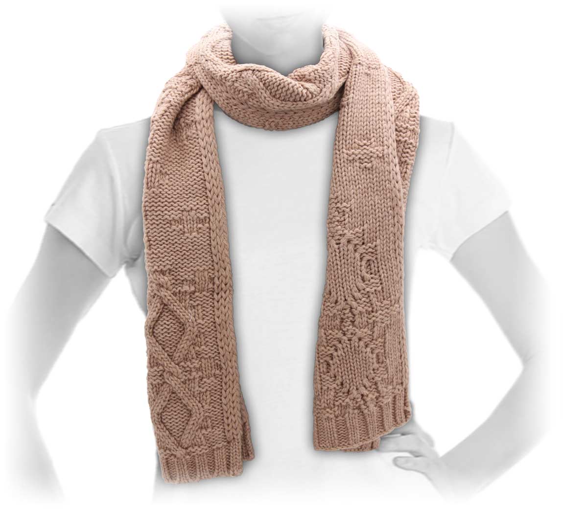 Foulard Noire Scarf cable Foulard Noire Scarf cable